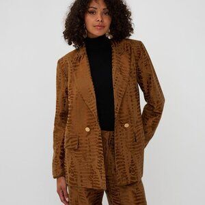 EsQualo Animal Jacquard Blazer